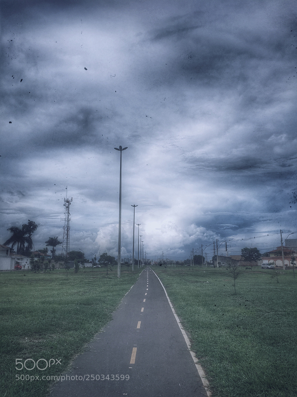 Apple iPhone 6s sample photo. Running track and clouds photography