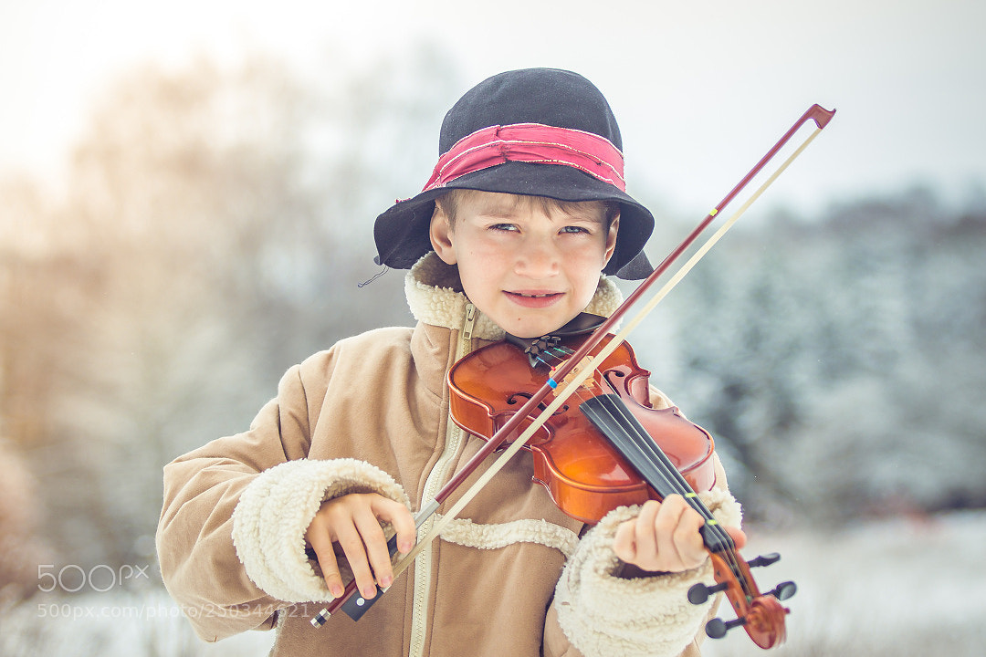 Canon EOS 7D Mark II sample photo. Our little musician photography