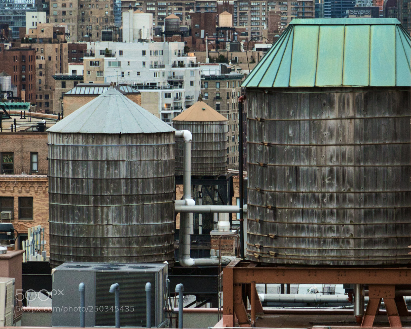 Canon EOS 70D sample photo. Water towers nyc photography