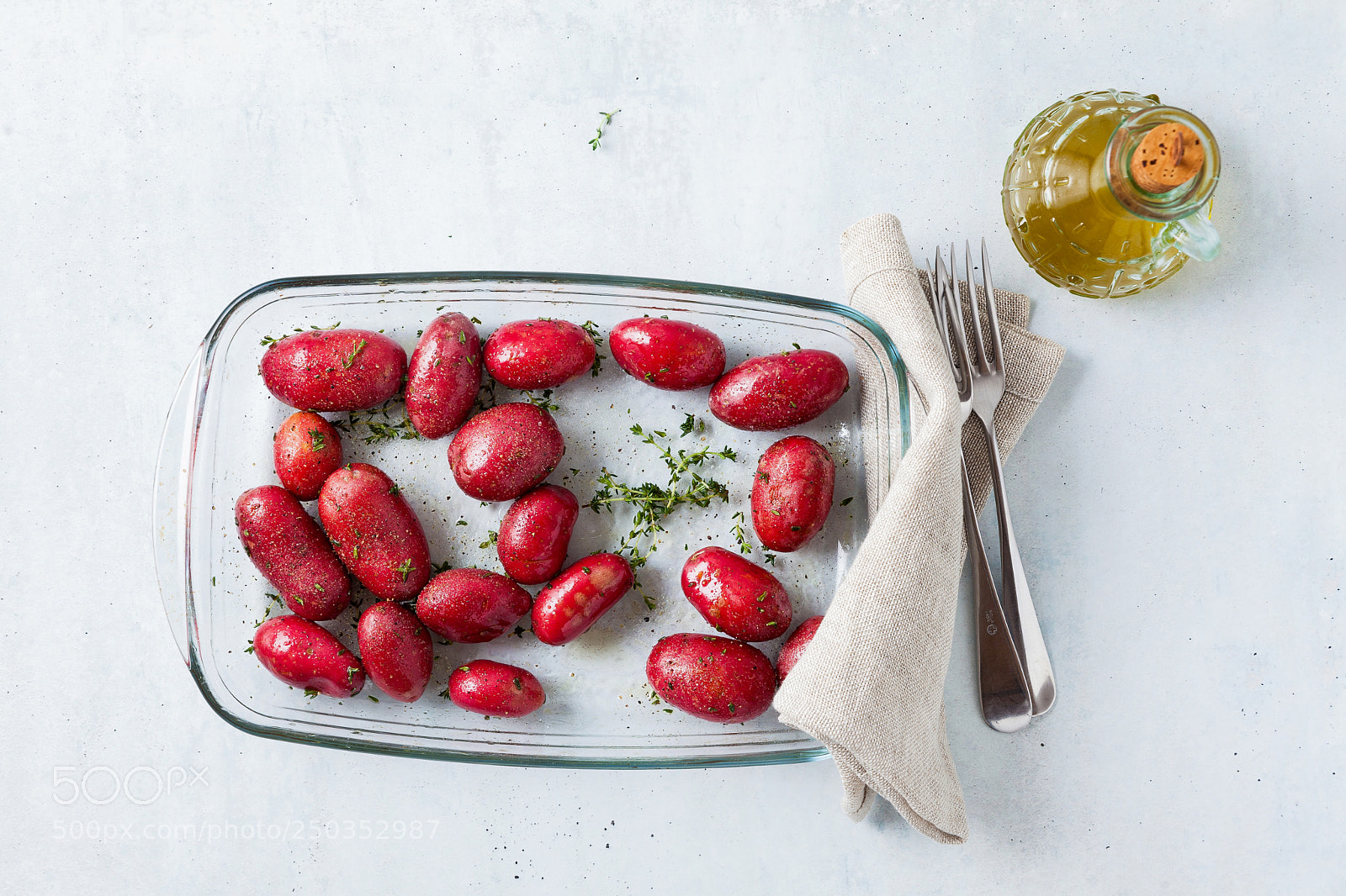 Canon EOS 5D Mark II sample photo. Raw red potatoes in photography