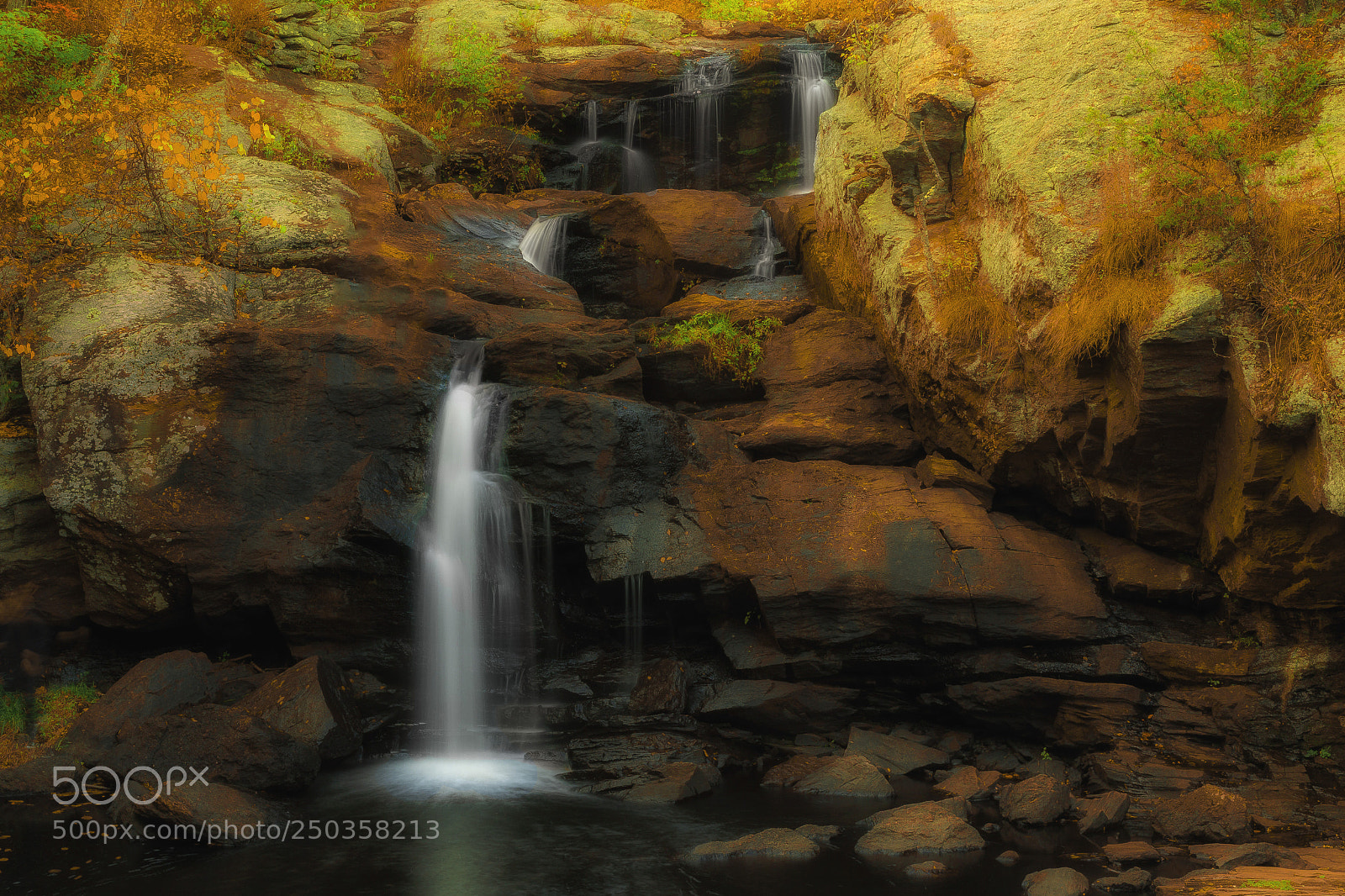 Canon EOS 7D Mark II sample photo. Autumn waterfall photography