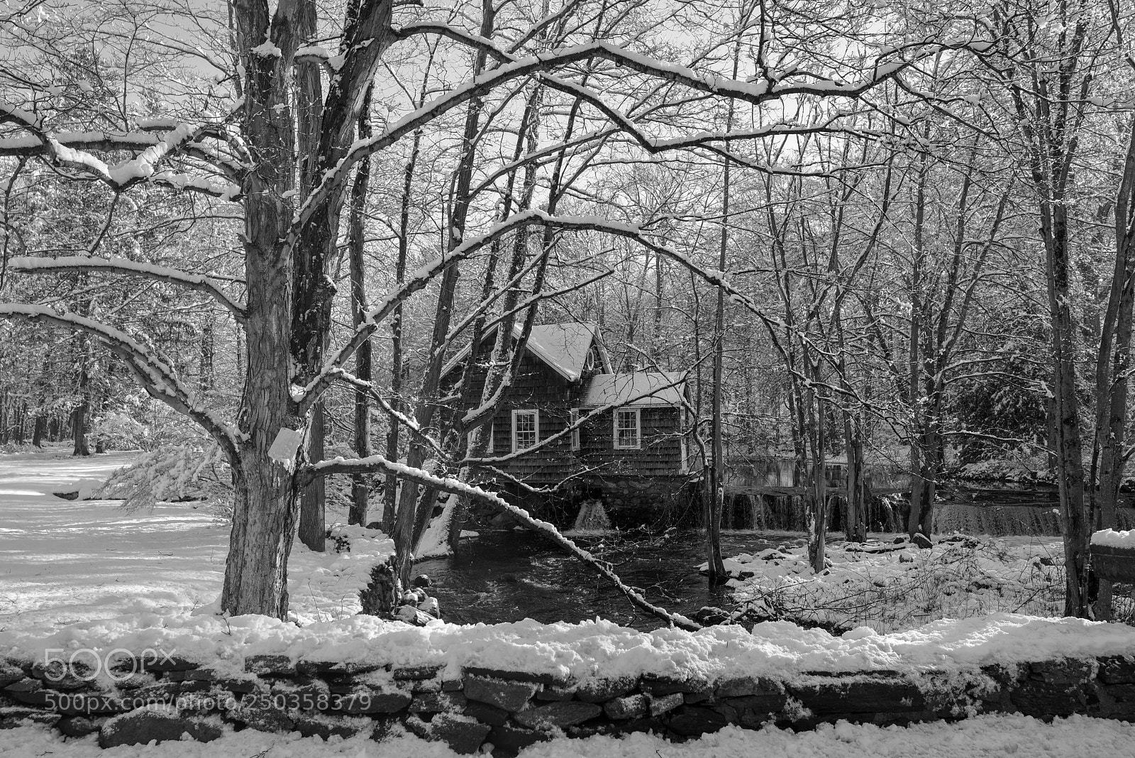 Nikon D750 sample photo. Cabin in a winter photography