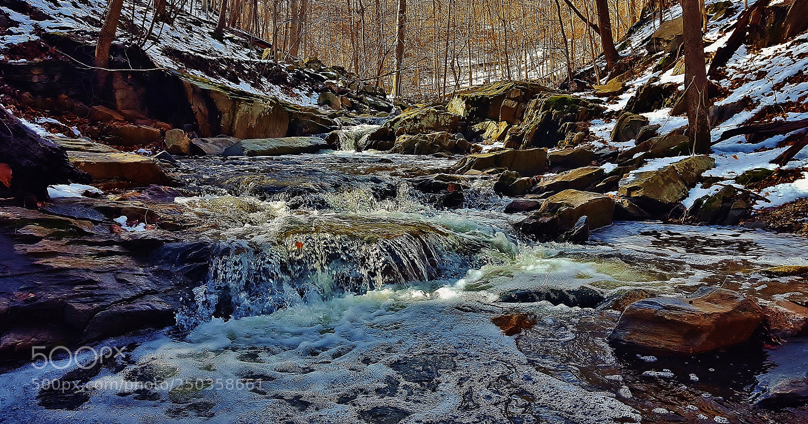 Samsung Galaxy S6 sample photo. Hilton area winter waterfall photography