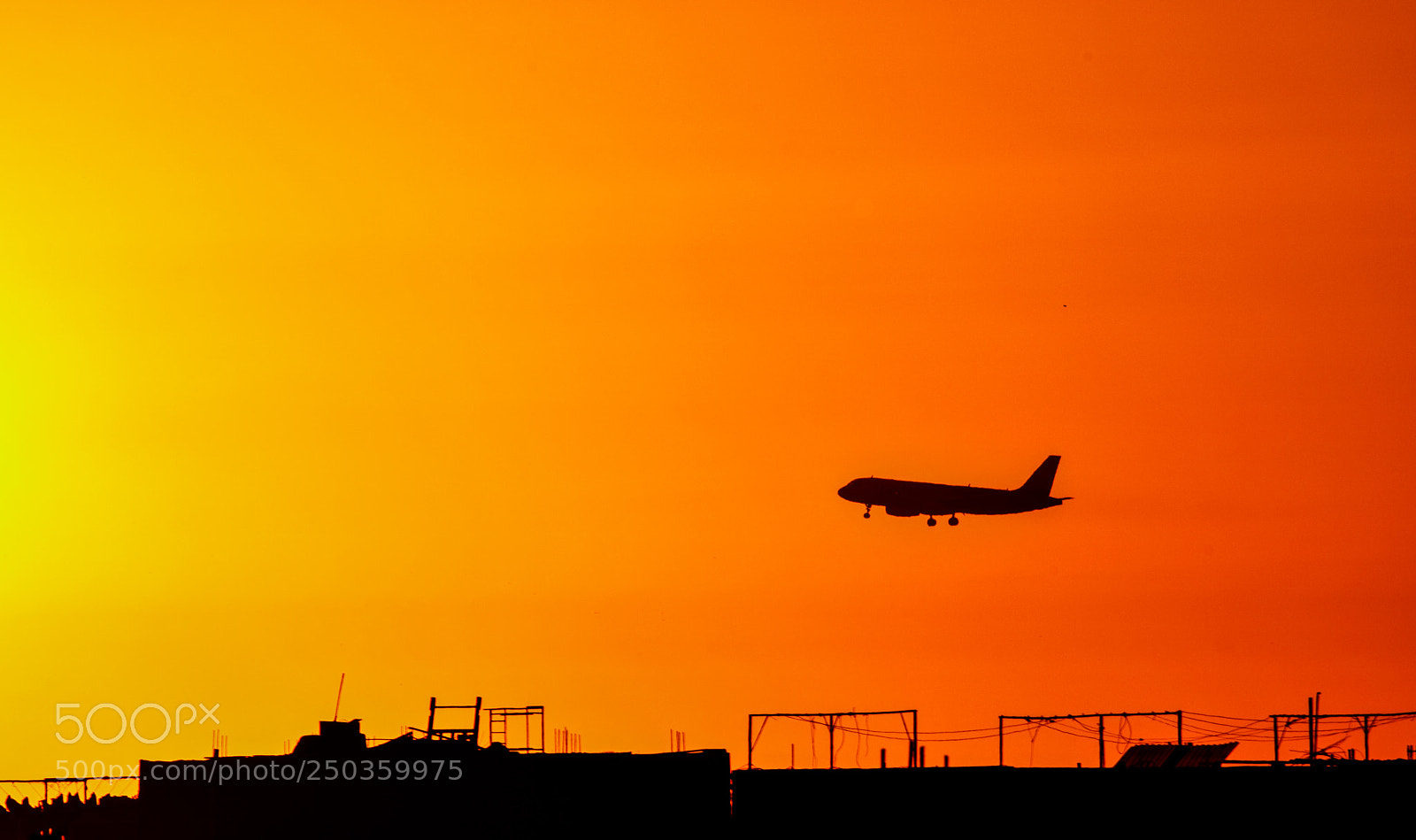 Nikon D5300 sample photo. Airplane in backlight photography