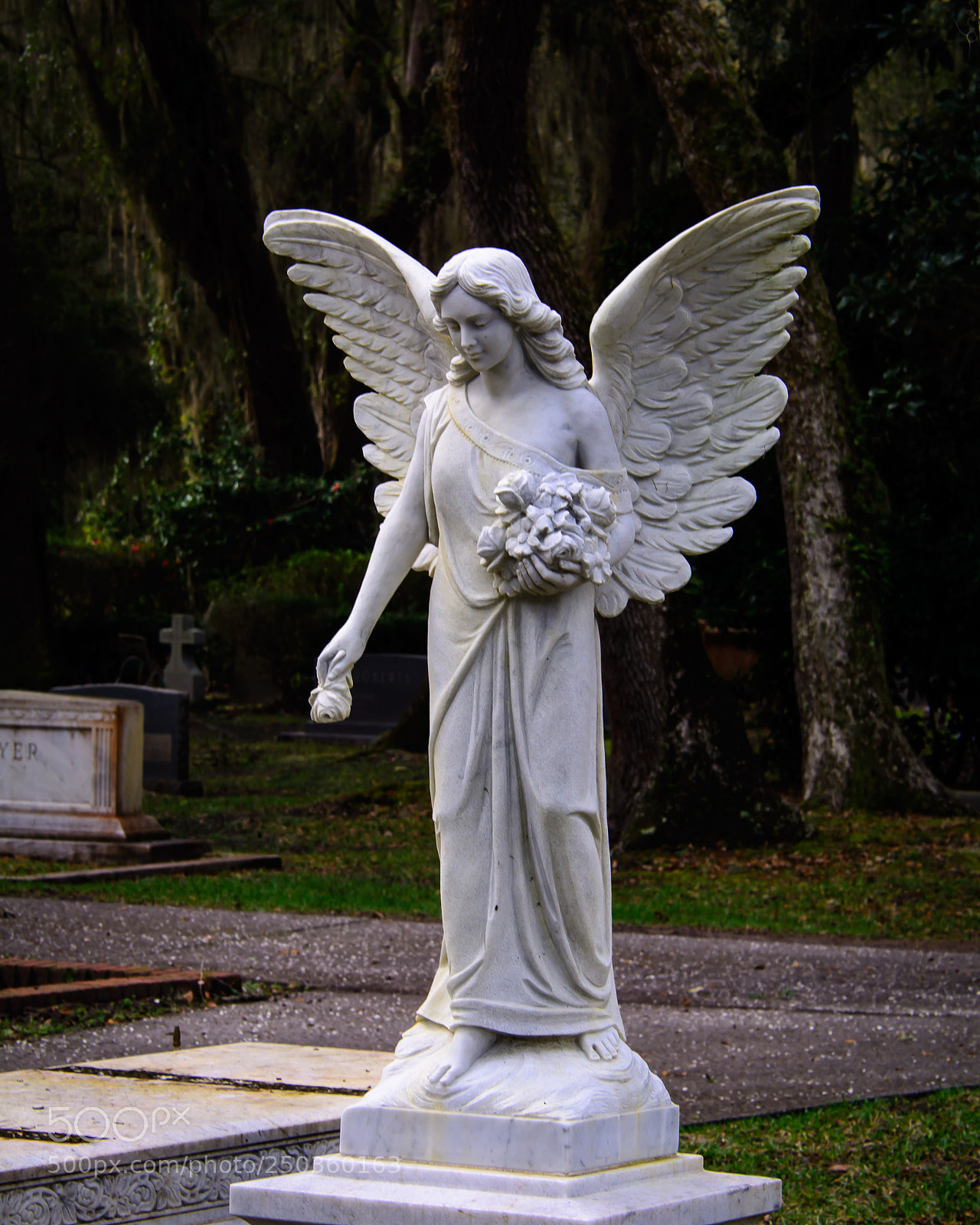 Nikon D7100 sample photo. Cemetary statue photography