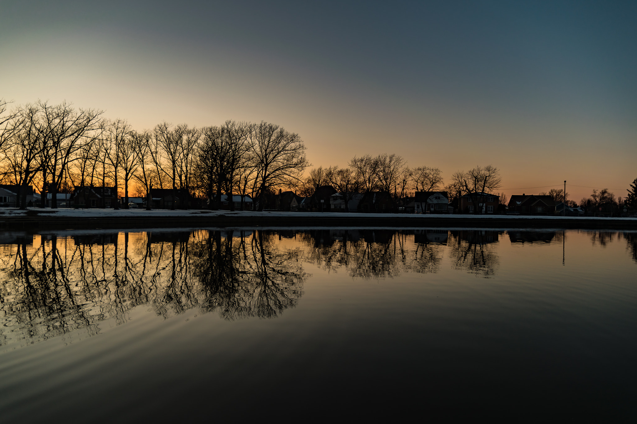 Sunrise beautiful sky with reflection