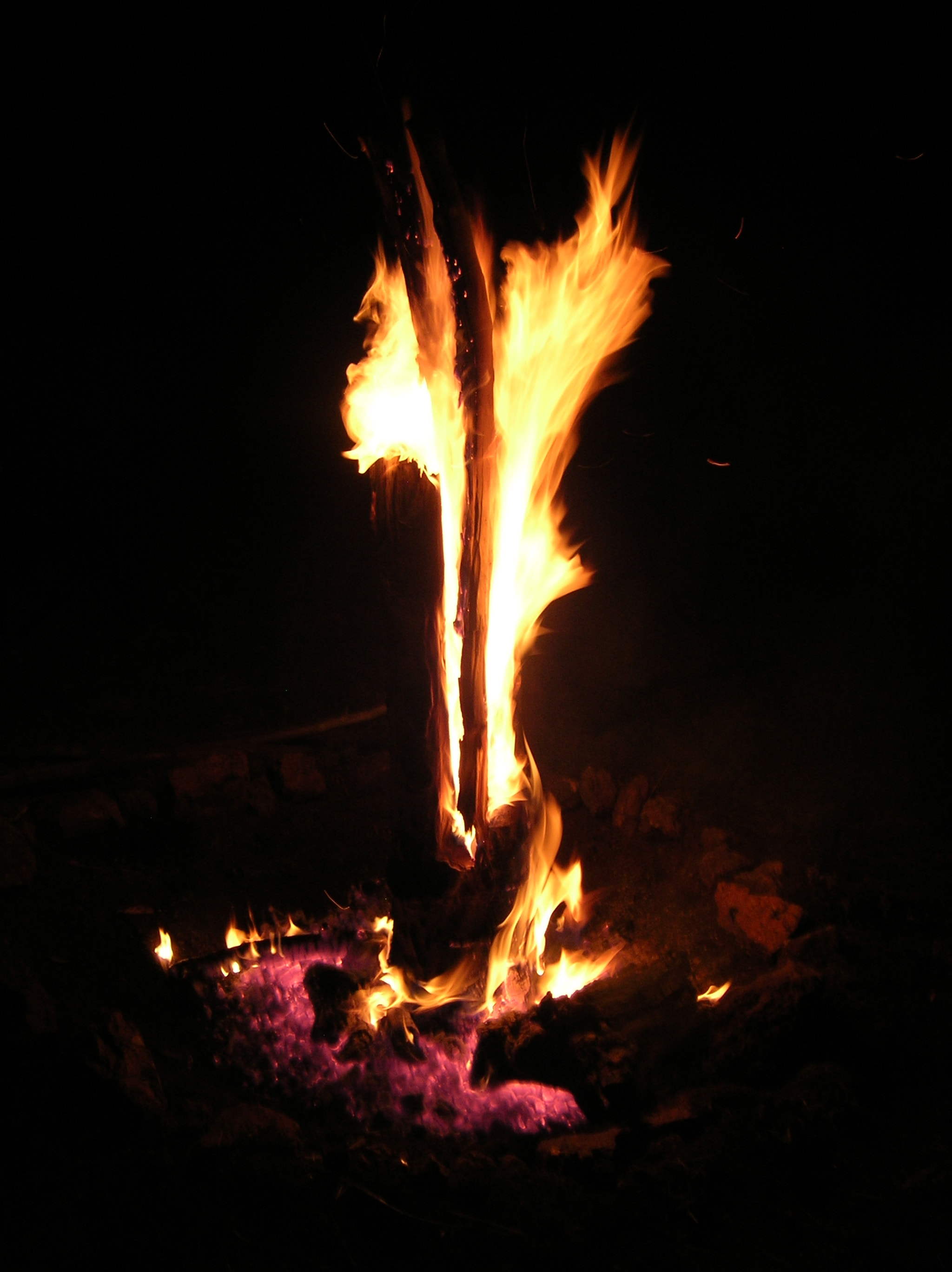 Nikon E4600 sample photo. Fire log photography