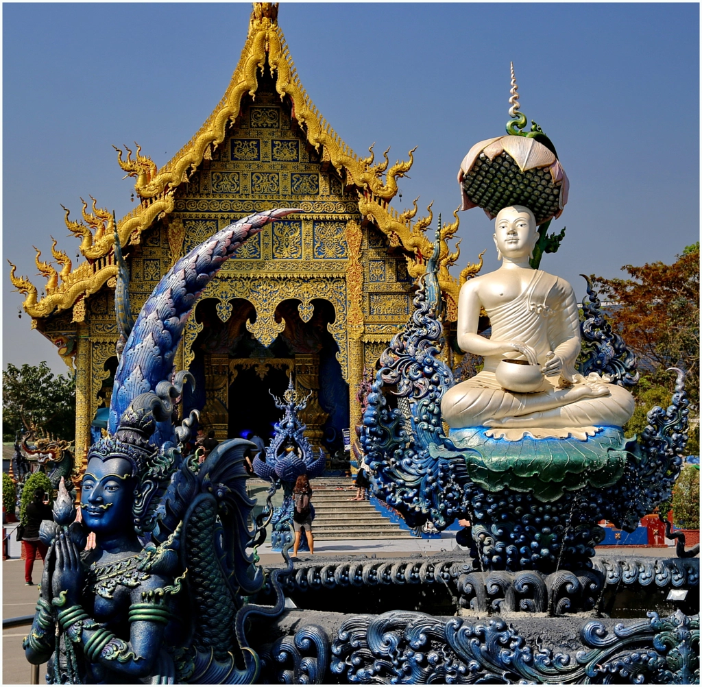 Wat Rong Suea Ten, Blue Temple front view by Ian Craven on 500px.com