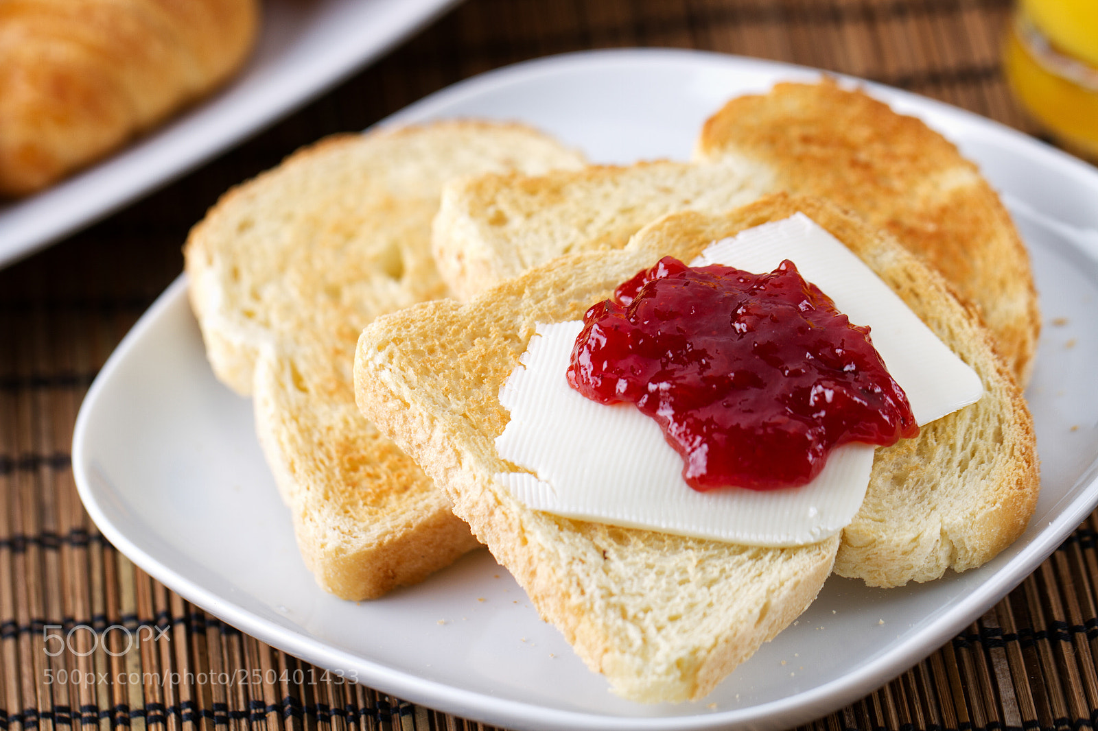 Canon EOS 7D sample photo. Strawberry jam on toast photography
