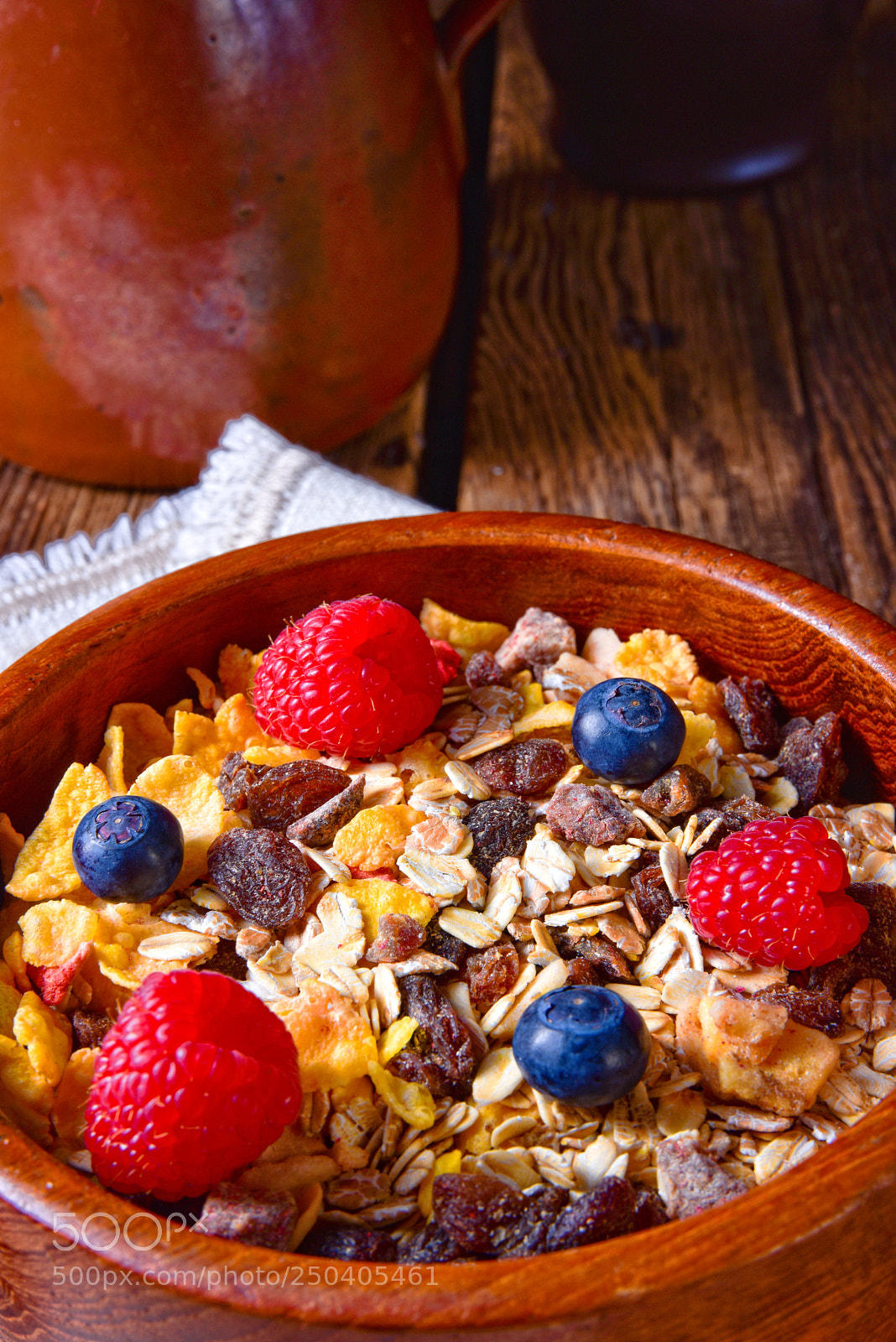 Nikon D810 sample photo. Rustic muesli breakfast with photography
