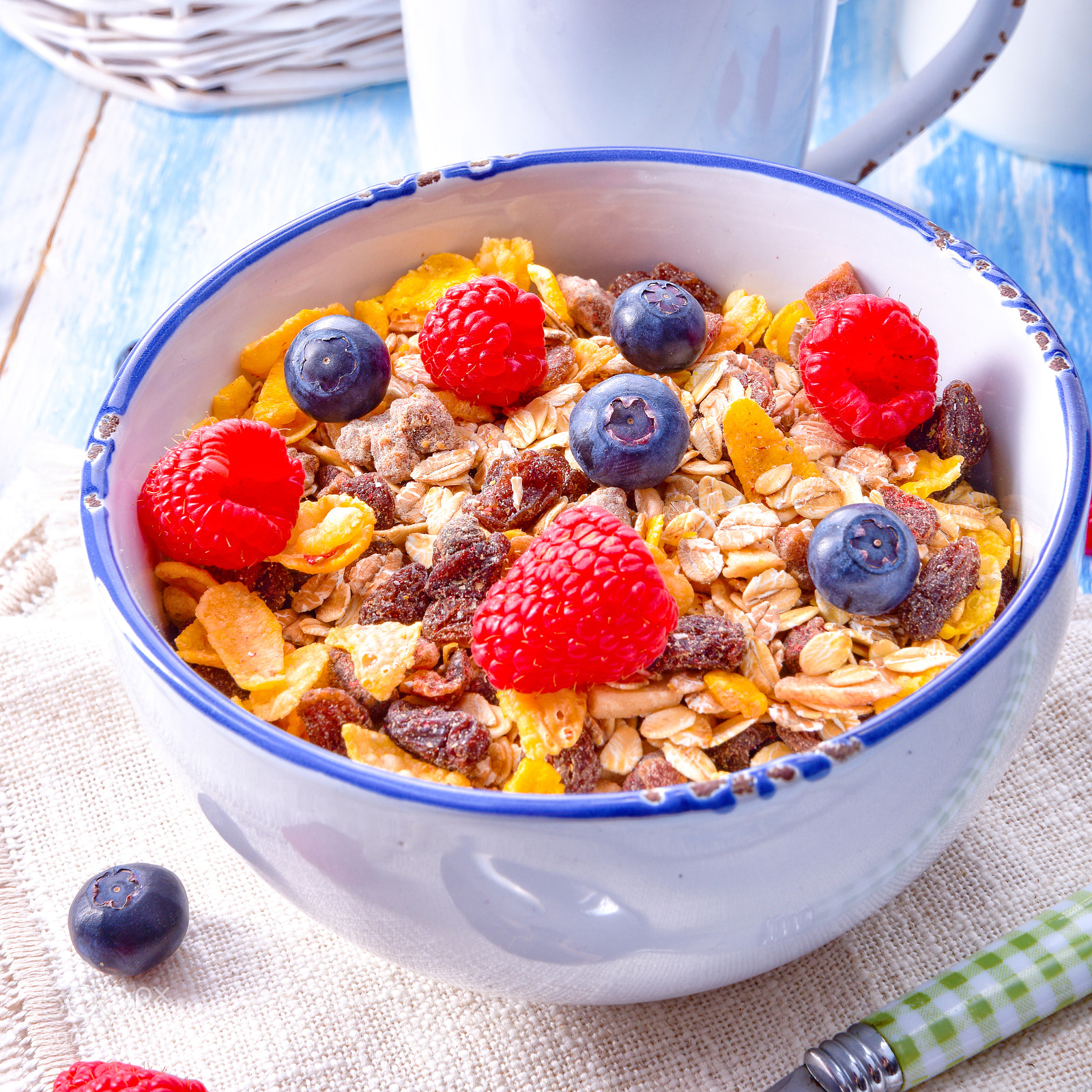 Nikon D810 sample photo. Muesli breakfast menu with photography