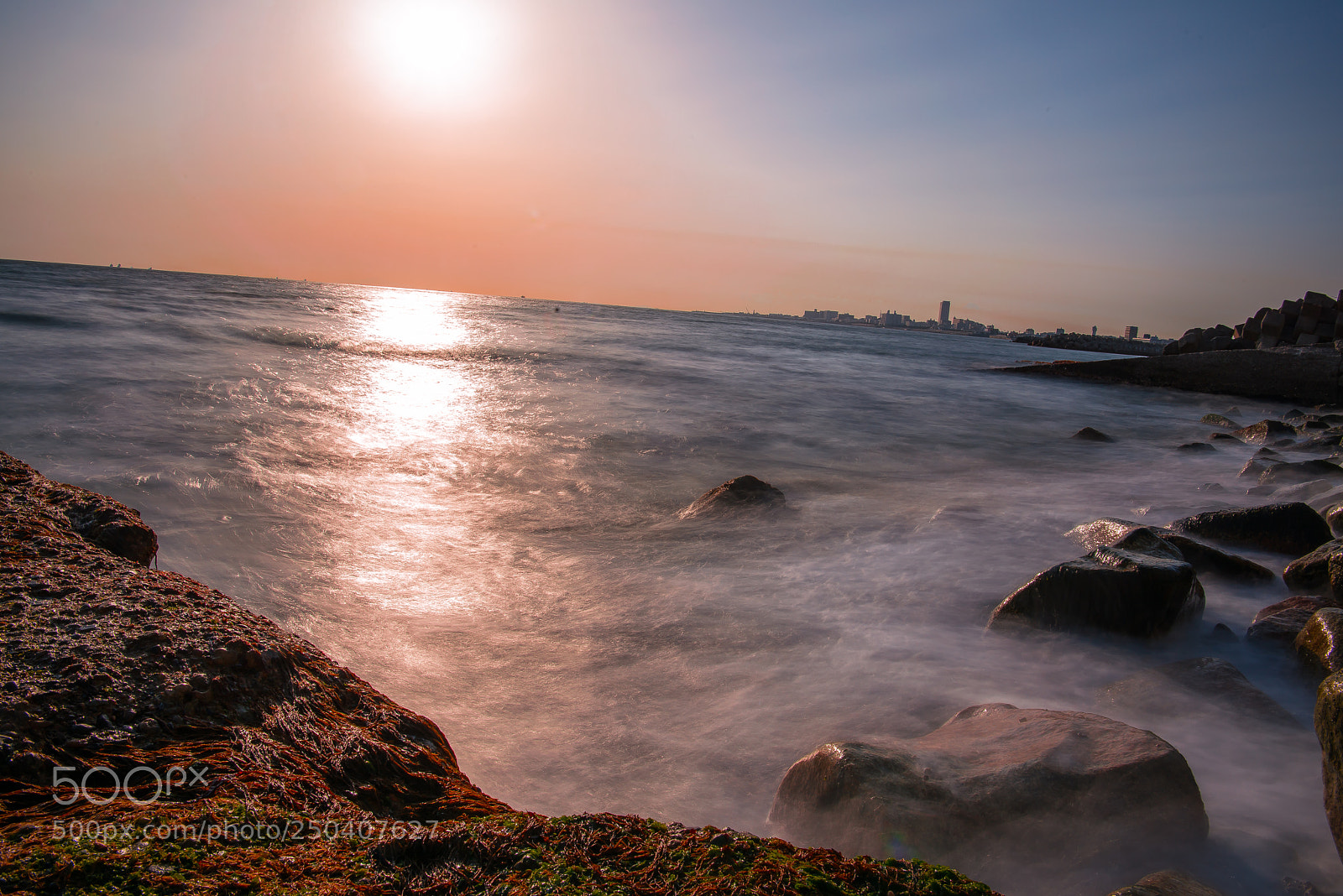 Nikon D800E sample photo. Sunset and wave in photography