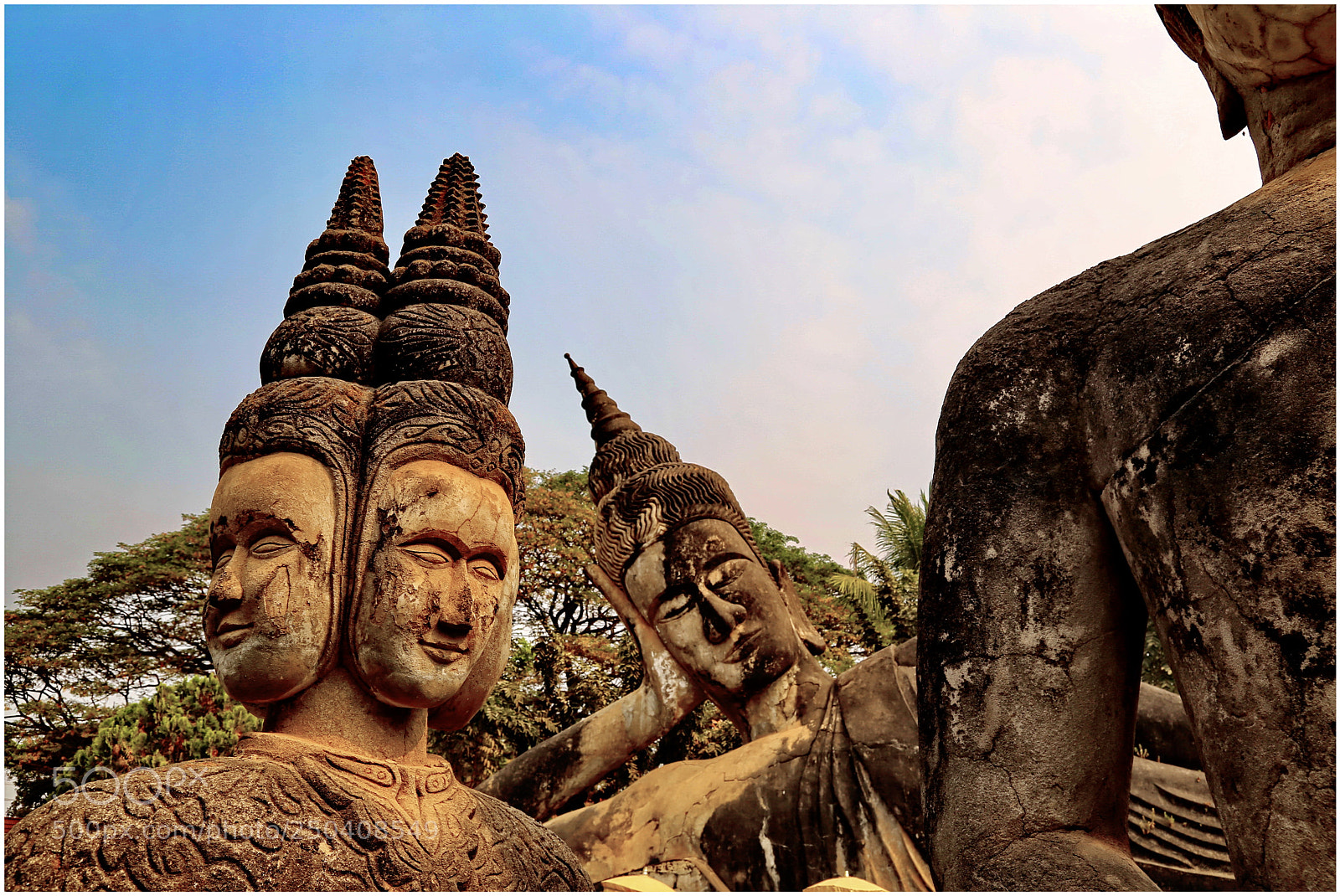 Canon EOS 6D + Canon EF 24-105mm F4L IS USM sample photo. Faces at buddah park photography