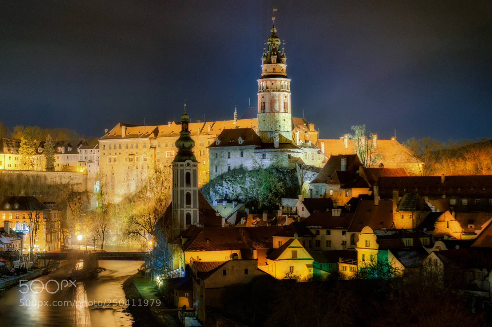 Nikon D5100 sample photo. Krumlov at night photography