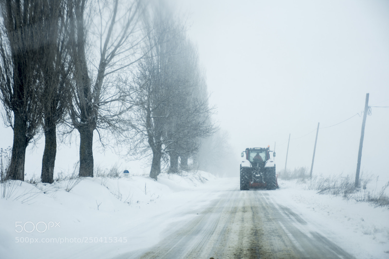 Nikon D7200 sample photo. Tractor plowing snow photography