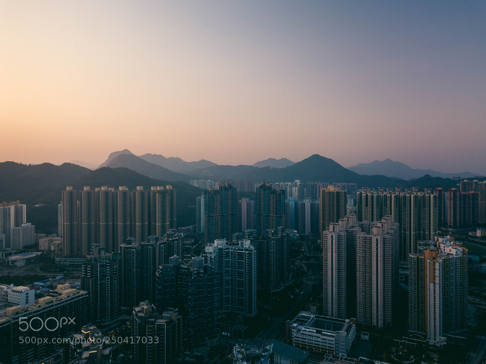 DJI FC220 sample photo. Hong kong sunset photography