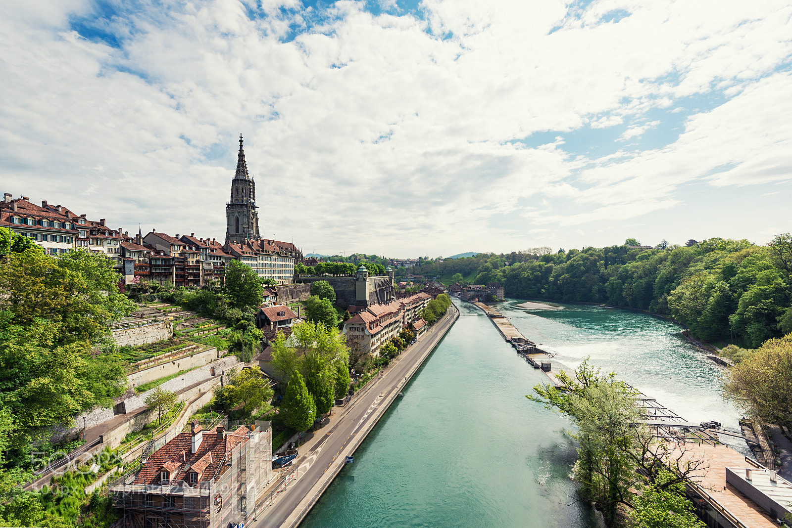 Nikon D800 sample photo. Bern city along aare photography