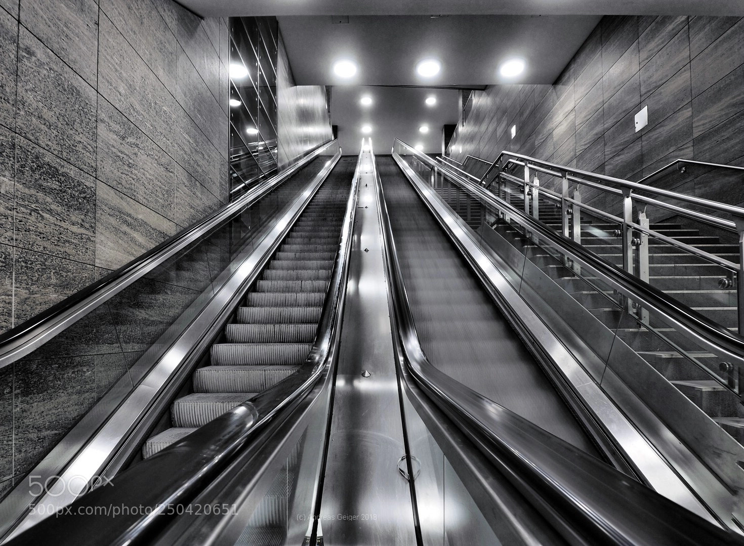 Olympus OM-D E-M10 II sample photo. Bundestag station staircase photography