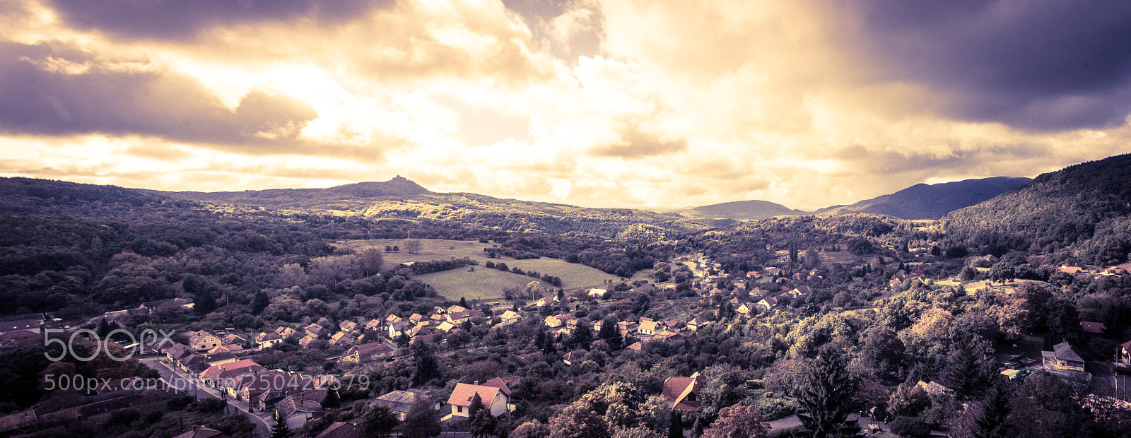 Nikon D90 sample photo. Somoskő panorama photography