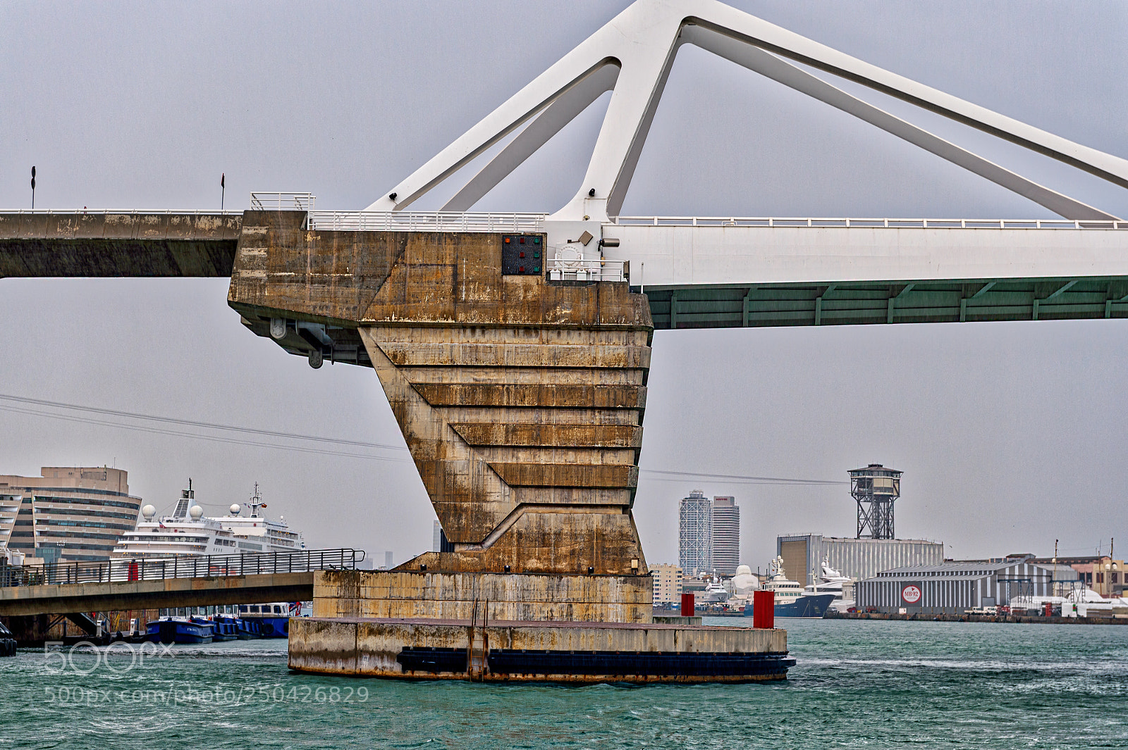 Nikon D4S sample photo. Bridge view harbor barcelona ! photography