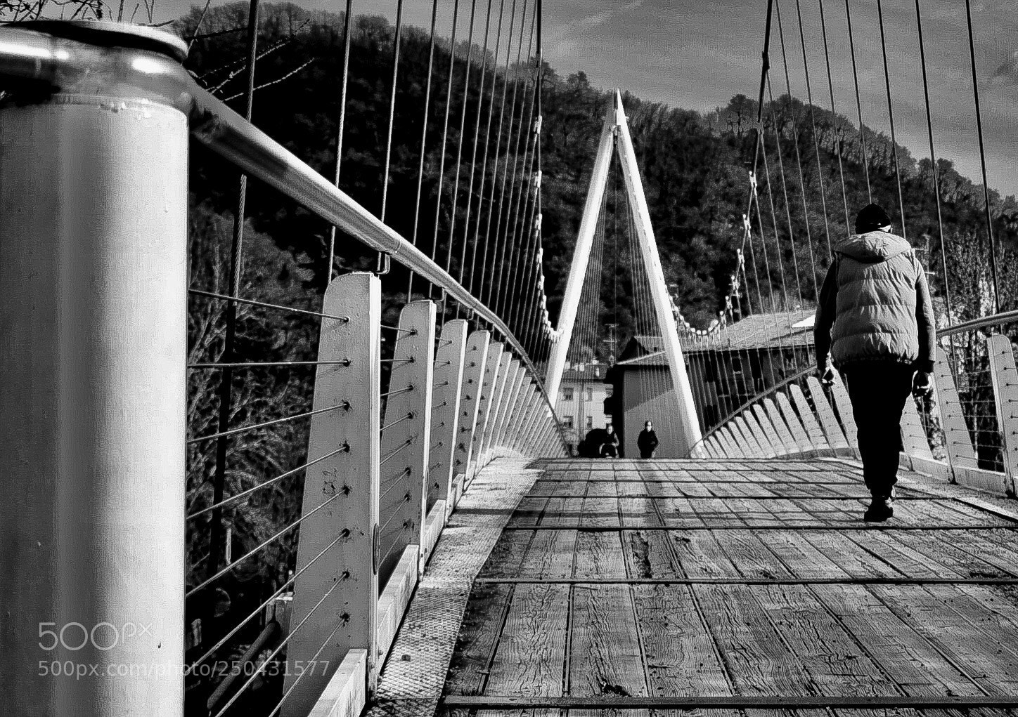 Canon EOS 760D (EOS Rebel T6s / EOS 8000D) sample photo. Walking on the bridge photography