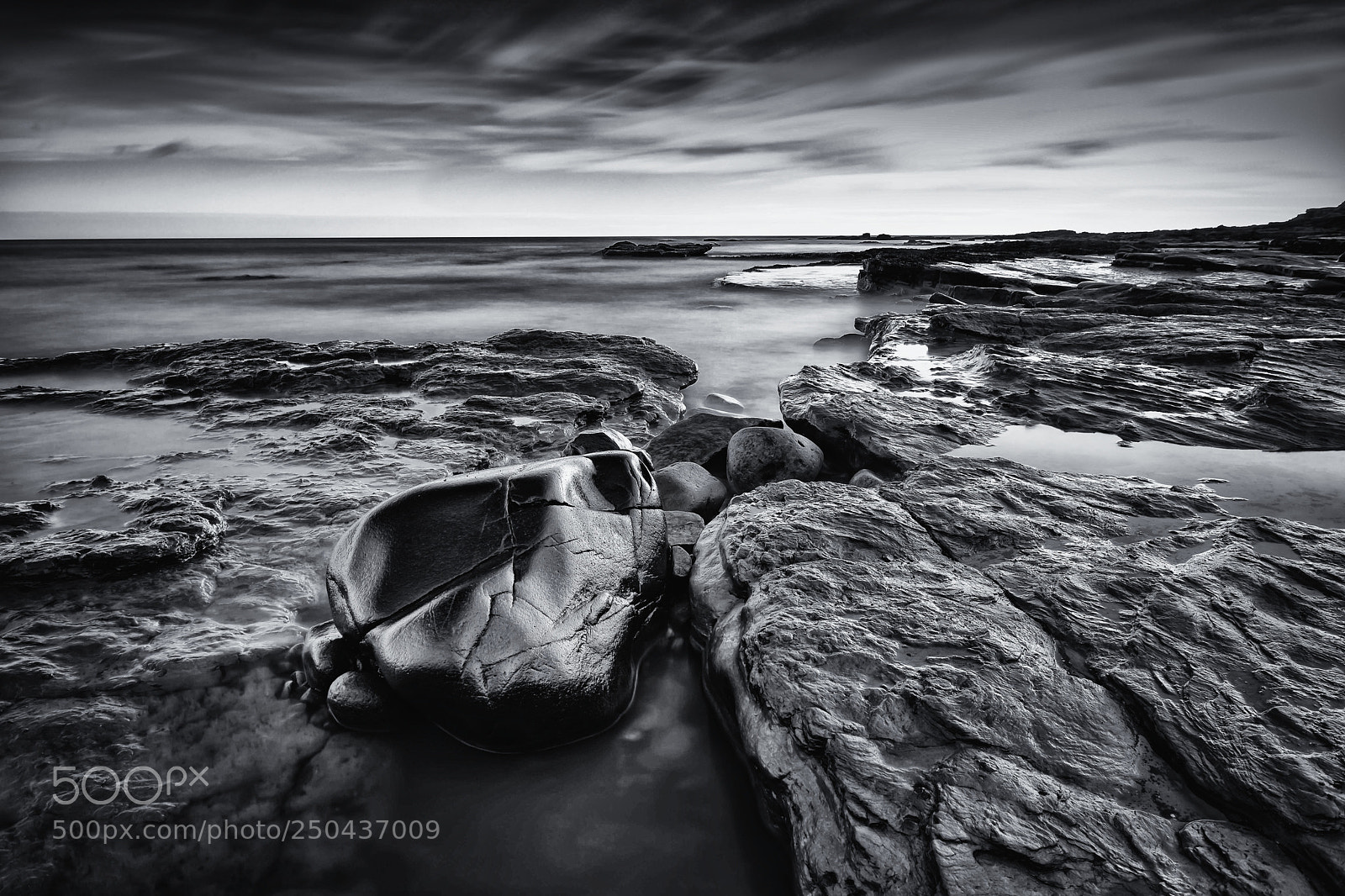 Canon EOS 6D Mark II sample photo. Black rock monochrome photography