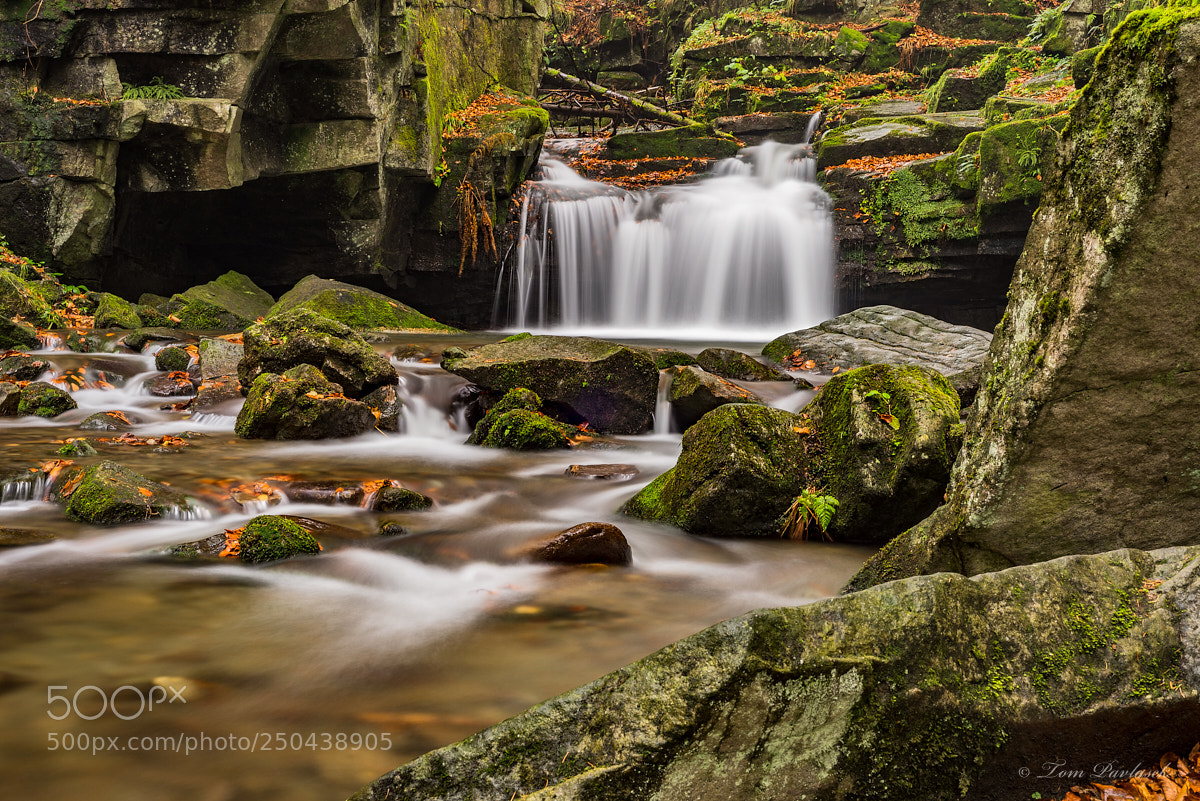 Nikon D600 sample photo. Autumn waterfalls with stones photography