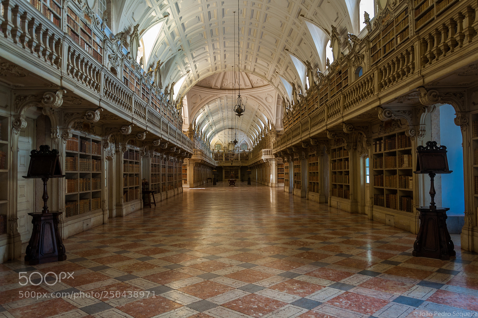 Nikon D90 sample photo. Mafra convent library photography