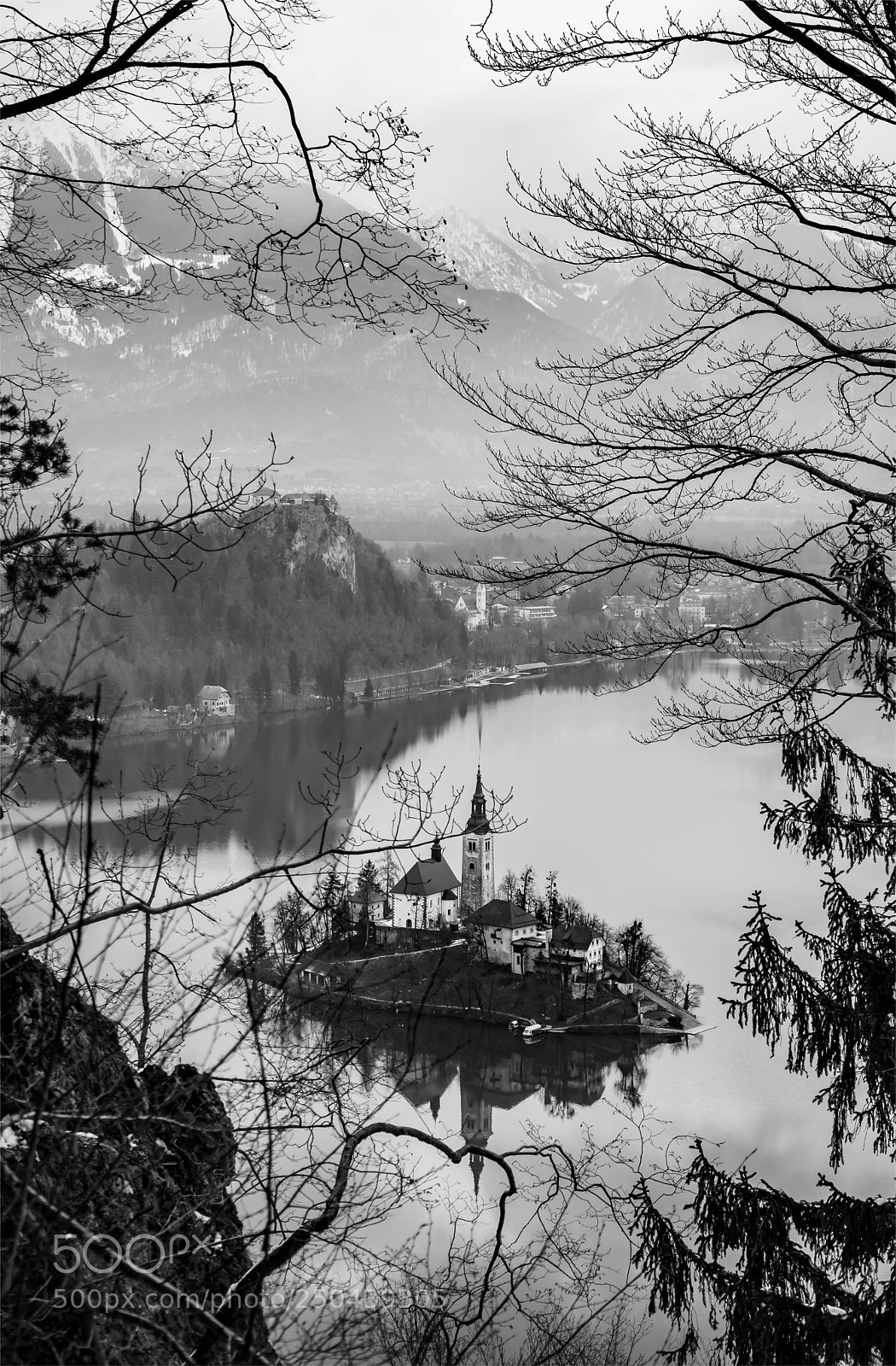 Sony a7 II sample photo. Lake bled church photography