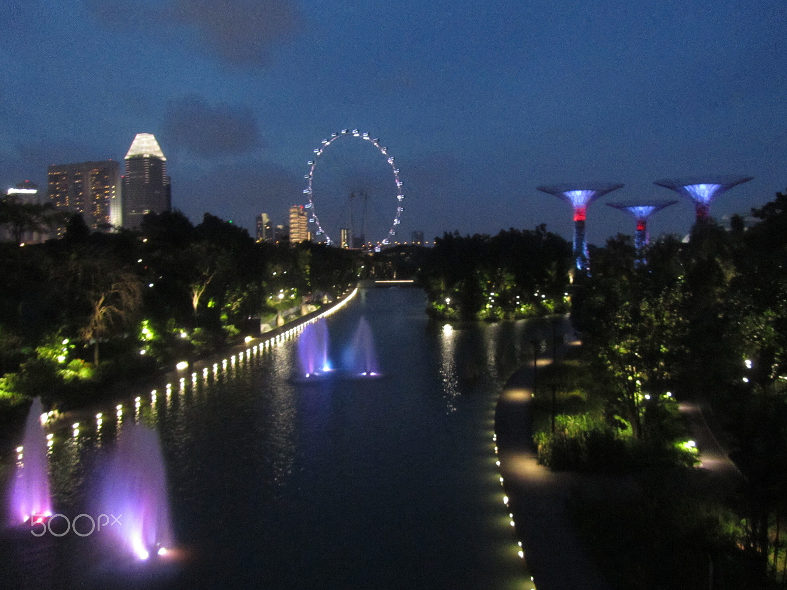 Canon PowerShot SX210 IS sample photo. An evening in singapore photography