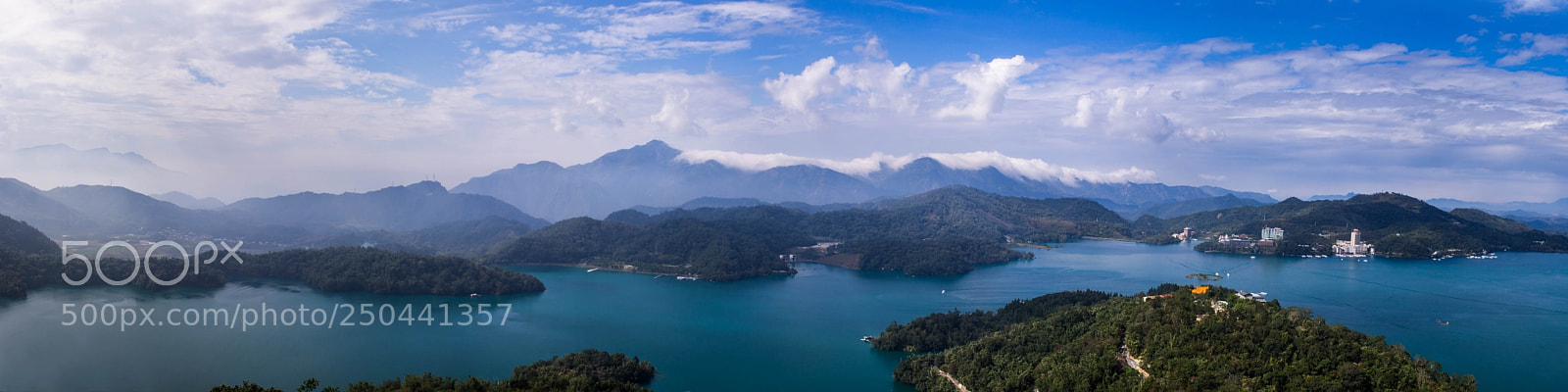 Sony SLT-A37 sample photo. Sun moon lake panorama photography