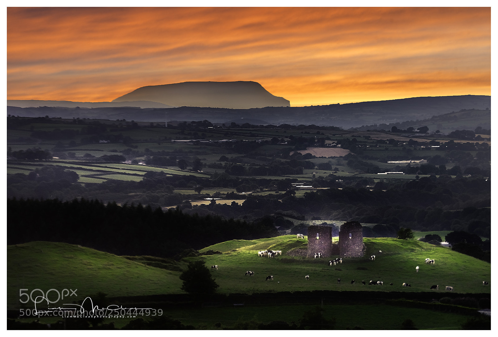 Nikon D7000 sample photo. Muckish mountain sunset photography