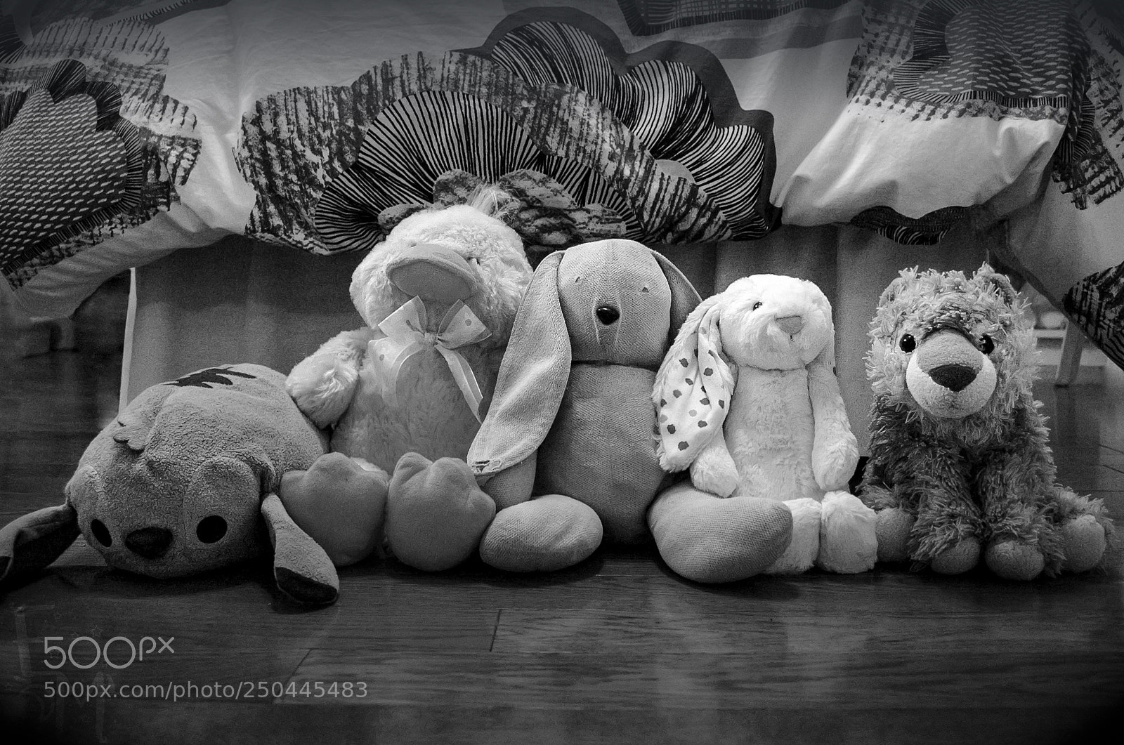Nikon D70s sample photo. Line of plushies photography