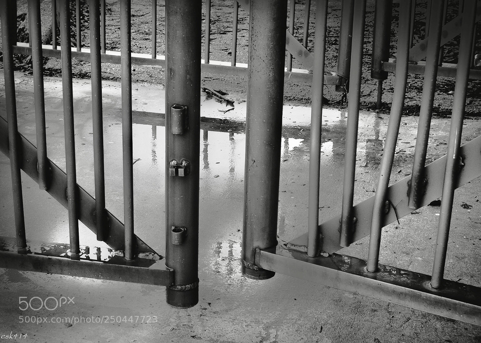 Olympus OM-D E-M5 II sample photo. Gate, after rain photography
