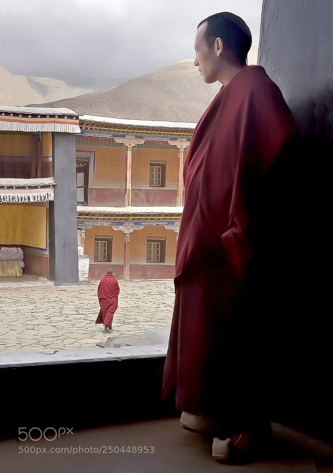 Nikon D70 sample photo. Moine tibétain photography