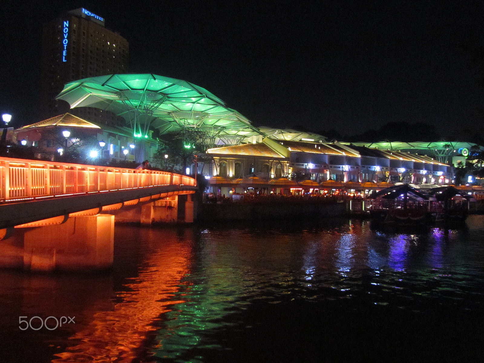 Canon PowerShot SX210 IS sample photo. Clarke quay bridge photography