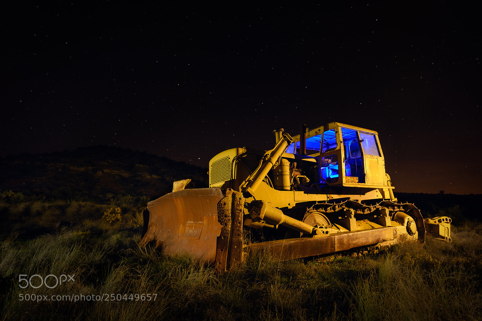 Nikon D810 sample photo. Forgotten bulldozer photography