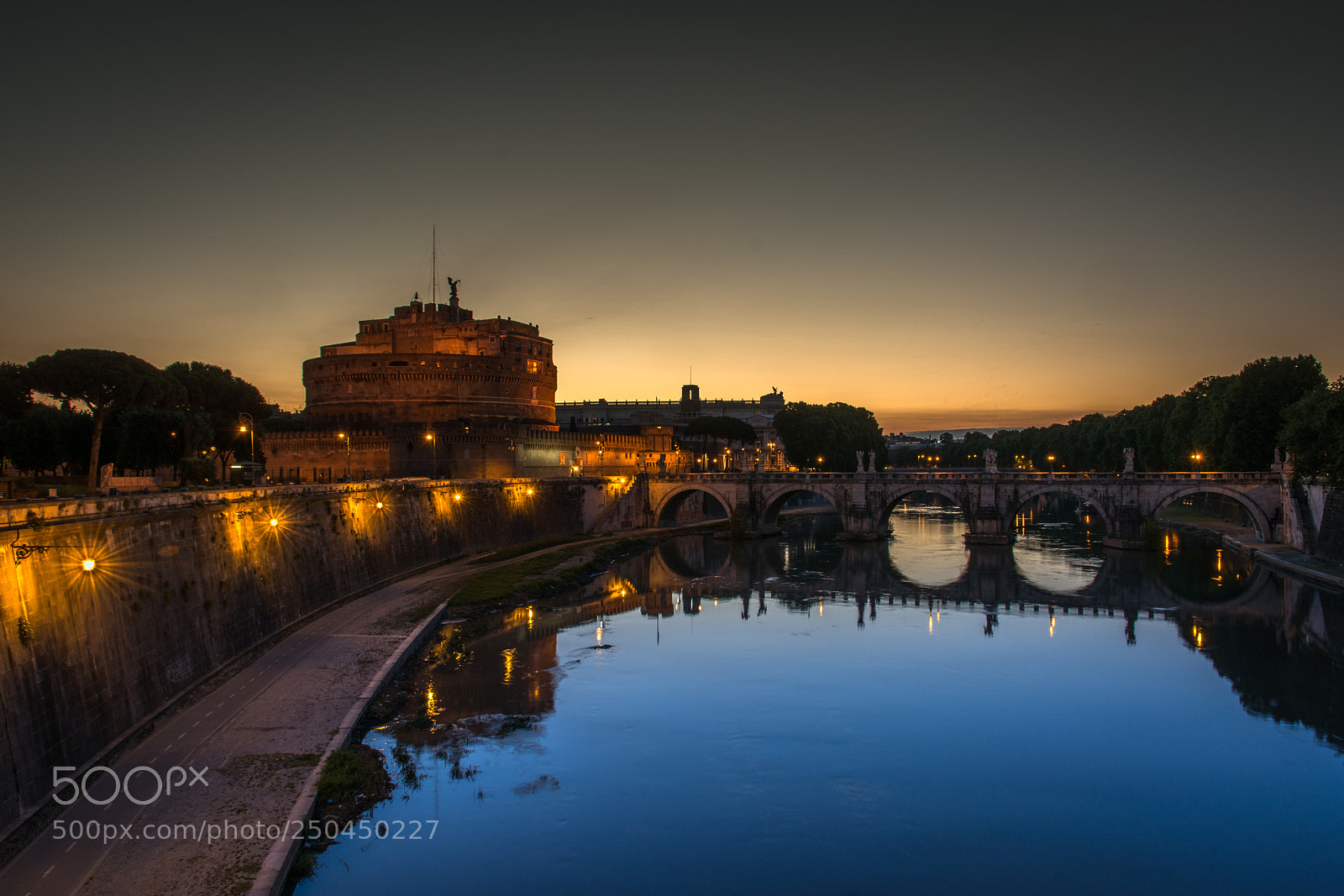 Nikon D7100 sample photo. Castel s.angelo at dawn photography