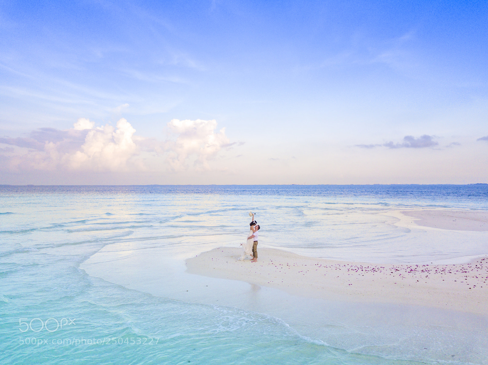 DJI FC220 sample photo. Sandbank wedding photography