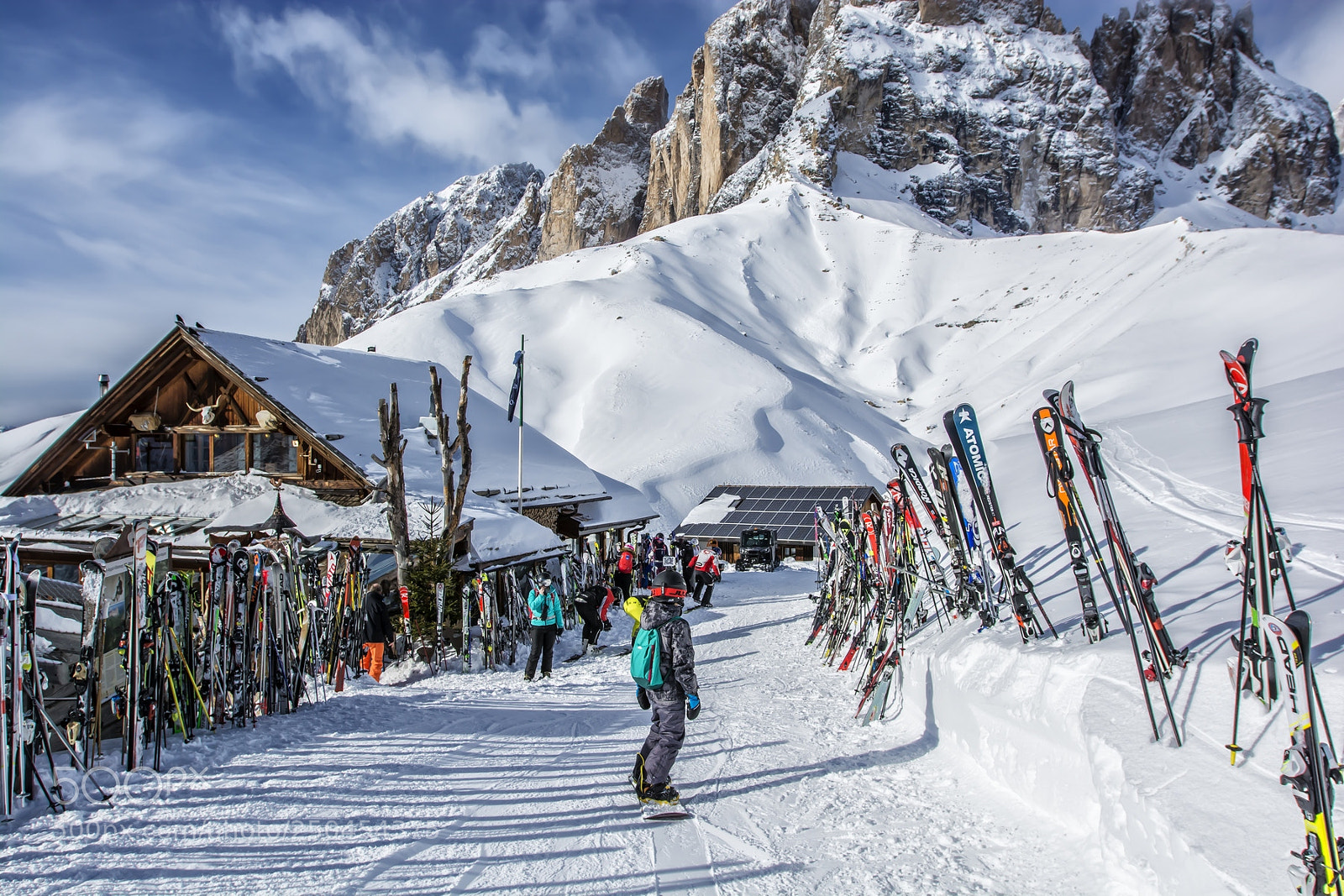 Nikon D7100 sample photo. Forest of mountain skis photography