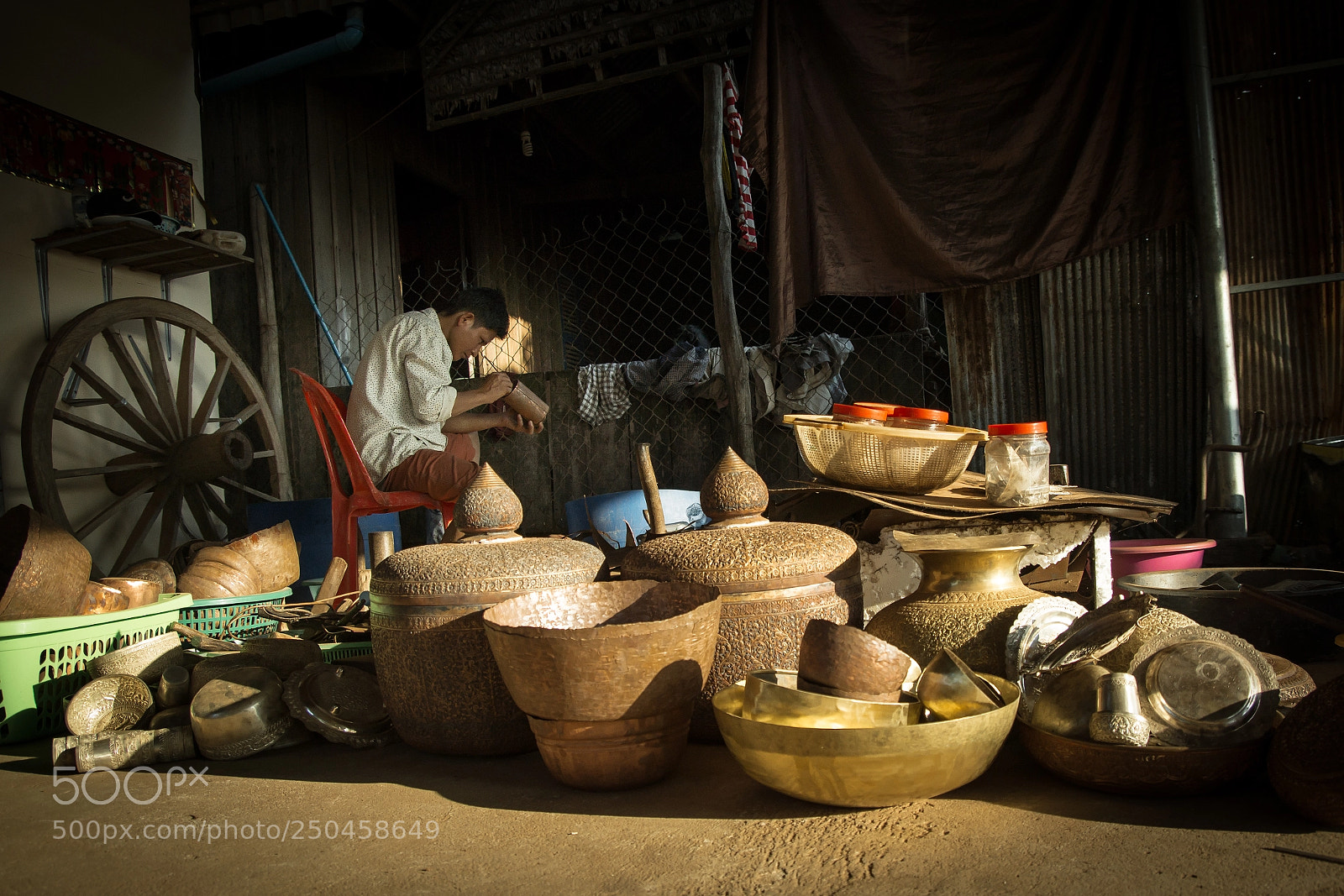 Sony SLT-A65 (SLT-A65V) sample photo. Artisan cambodgien photography