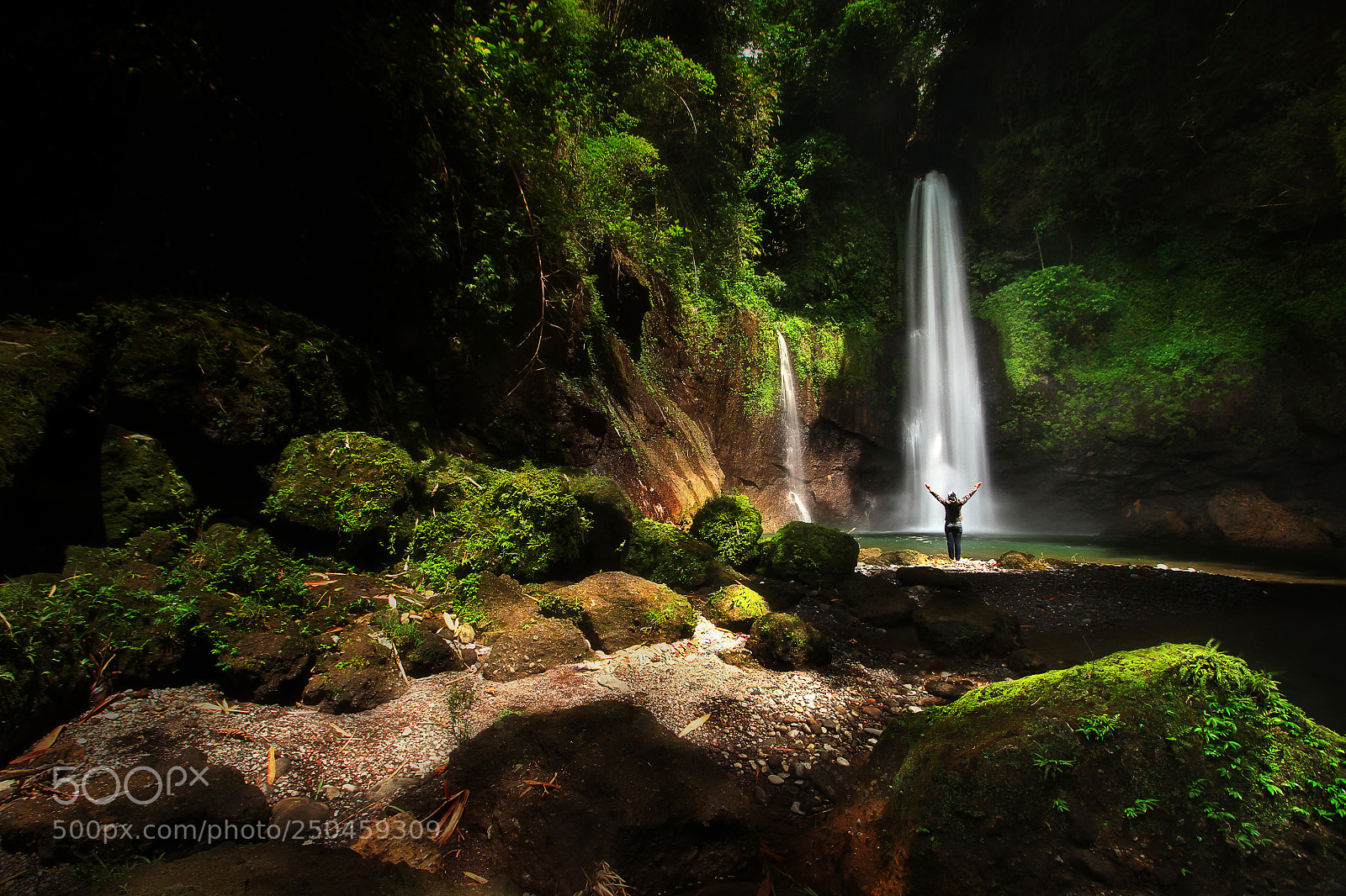 Canon EOS 7D sample photo. Curug carang waterfall photography