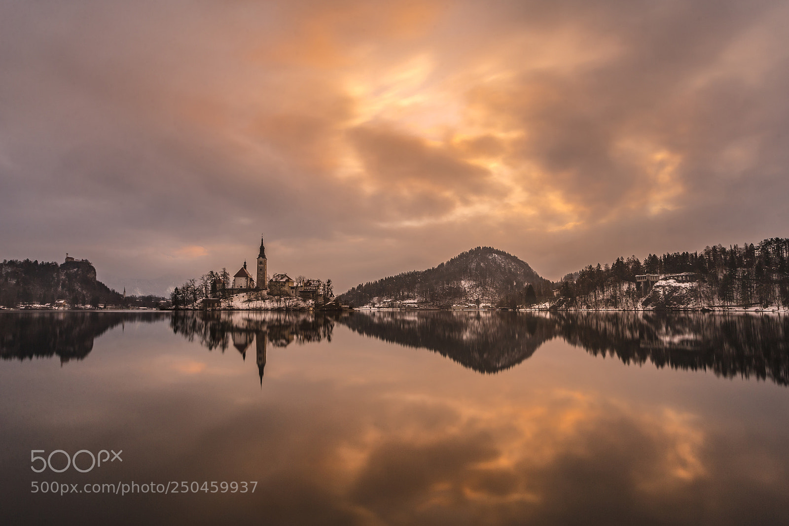 Canon EOS-1D X sample photo. Sunset- lake bled (slovenia) photography