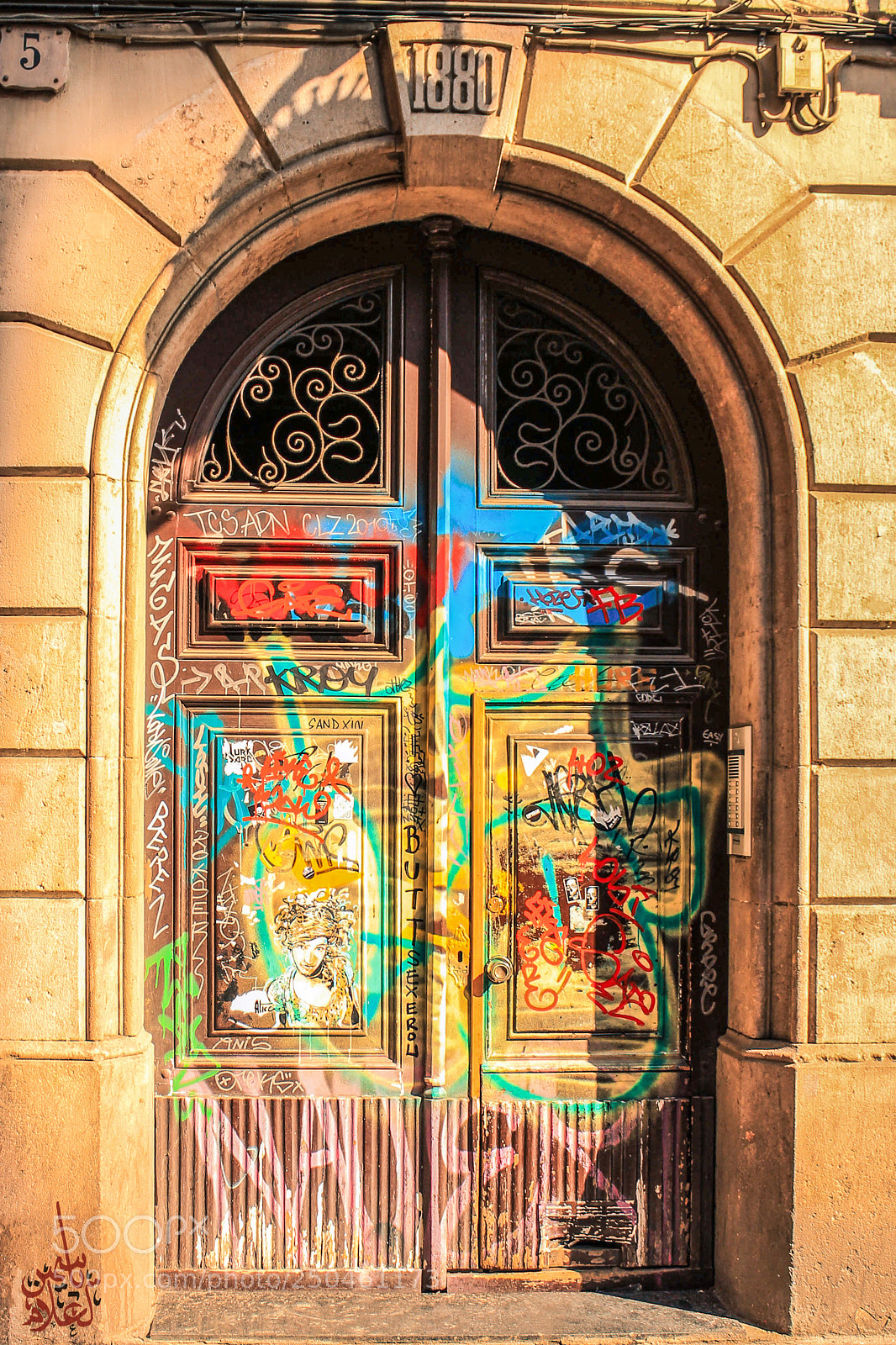Canon EOS 600D (Rebel EOS T3i / EOS Kiss X5) sample photo. Graffiti on 1880's door photography