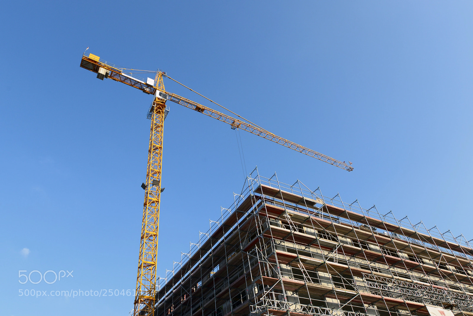 Nikon D800 sample photo. Baustelle mit kran, februar 2018 photography