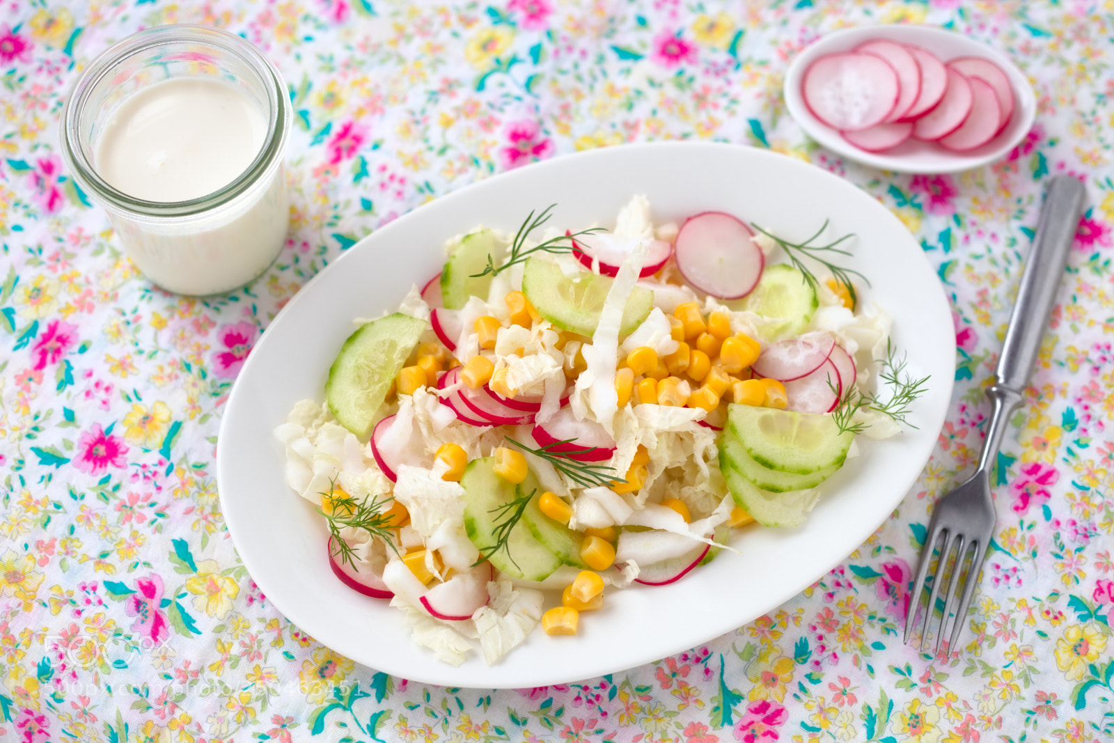 Canon EOS 5D Mark II sample photo. Spring salad with radish photography