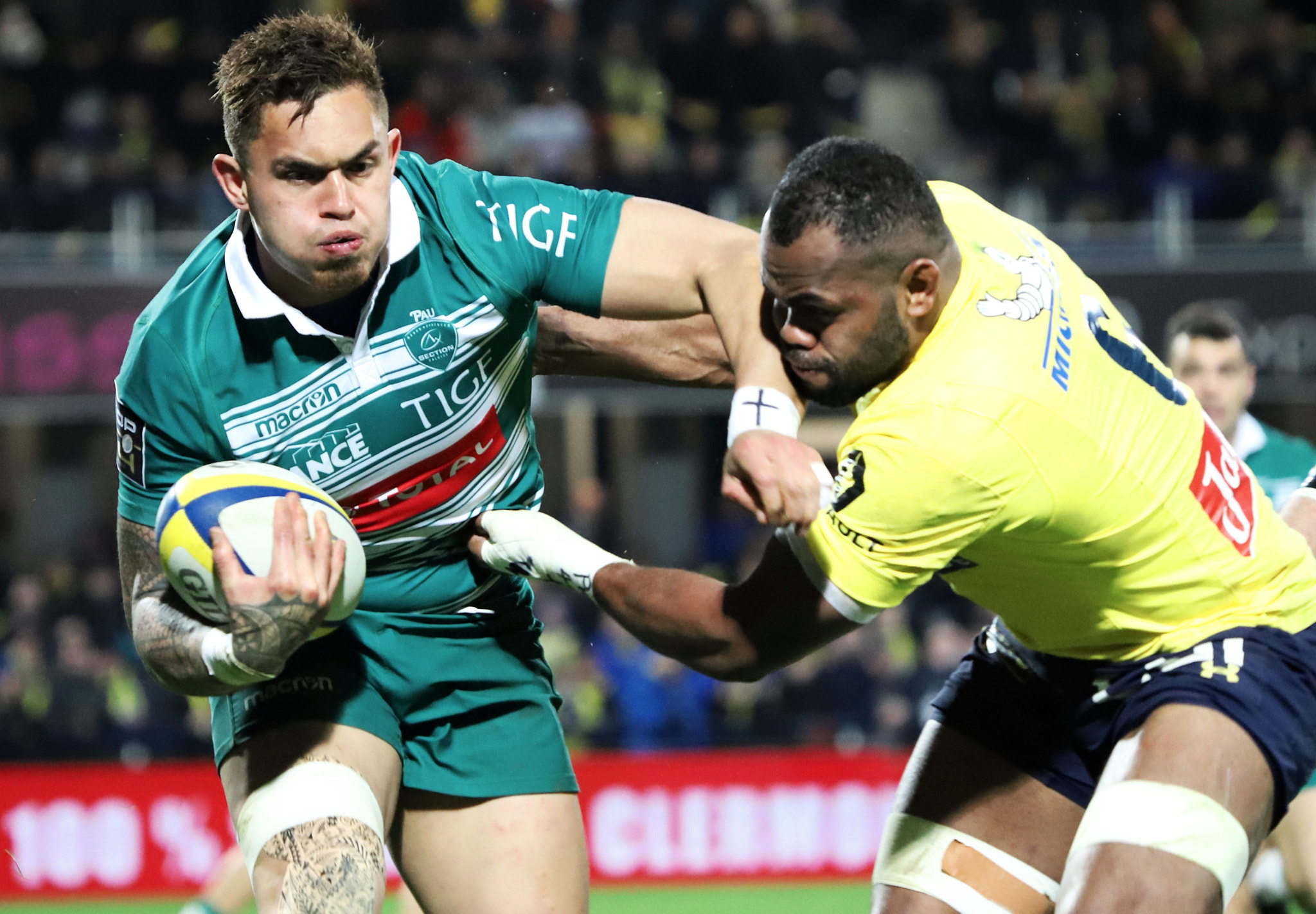 Canon EF 70-300 F4-5.6 IS II USM sample photo. Asm clermont auvergne vs section paloise top14 photography