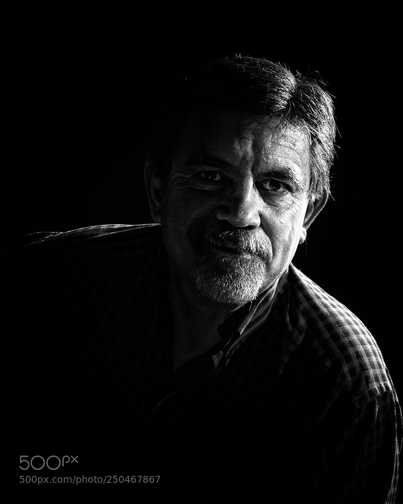 Sony a7R II sample photo. Self portrait film noir photography