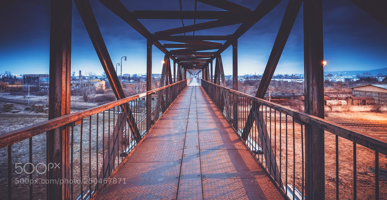 Pentax K-1 sample photo. Train bridge photography