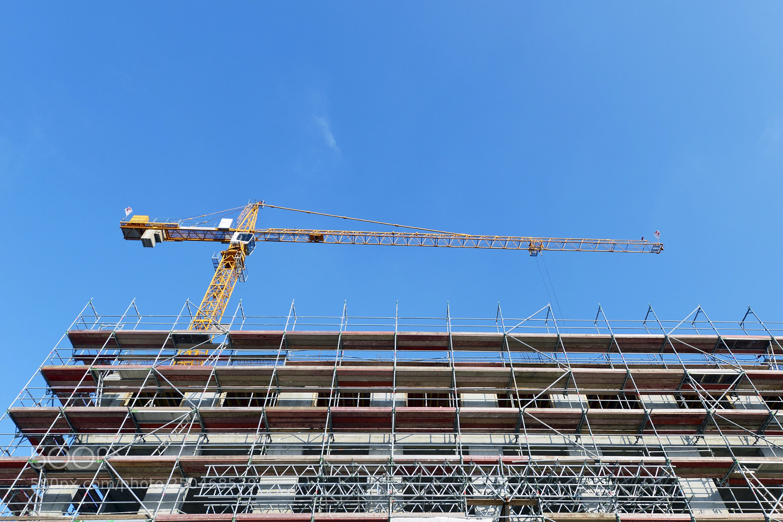 Nikon D800 sample photo. Baustelle mit gelben kran photography